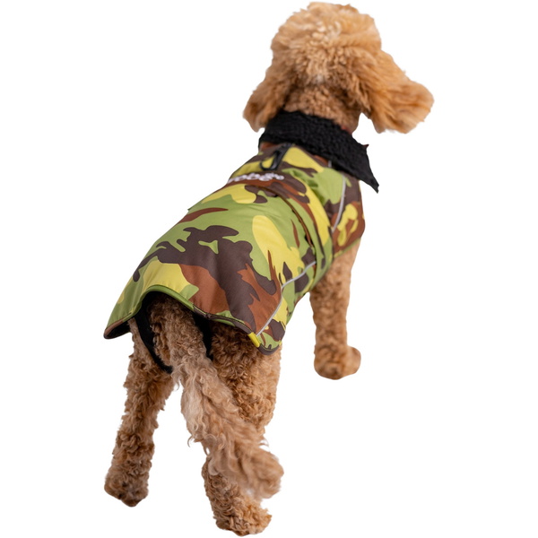 2026 Dryrobe Dog Coat V3DRDC - Green Camo / Black